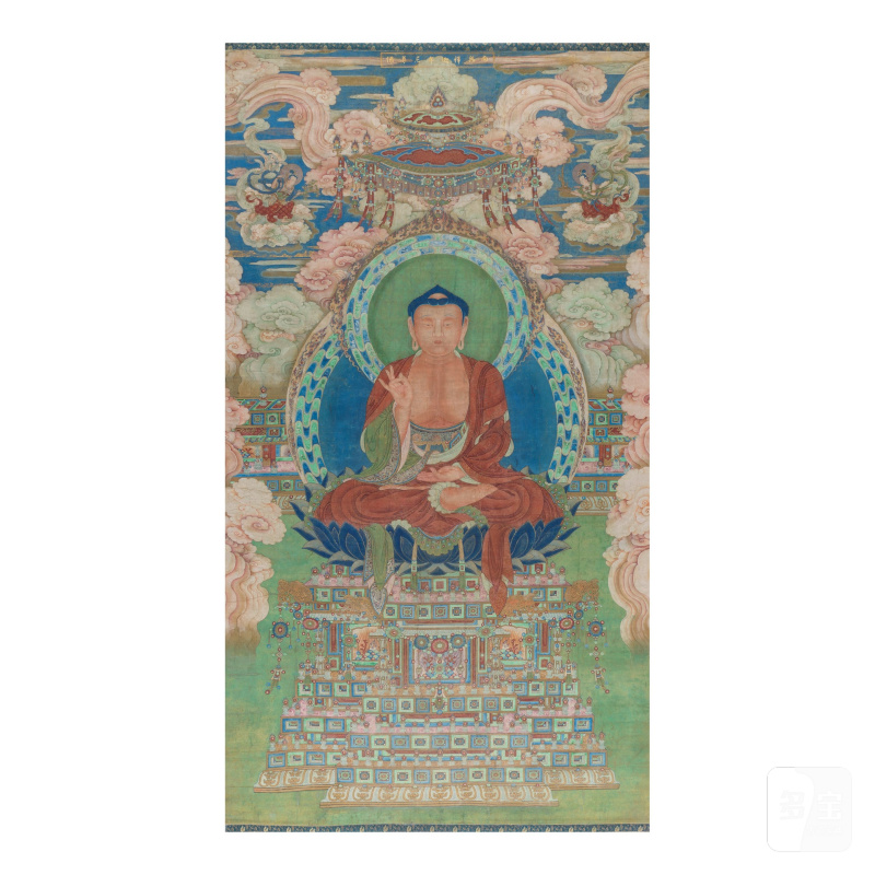 IMPORTANTE ET TRÈS GRANDE PEINTURE REPRÉSENTANT LE BOUDDHA SHAKYAMUNI - 图10
